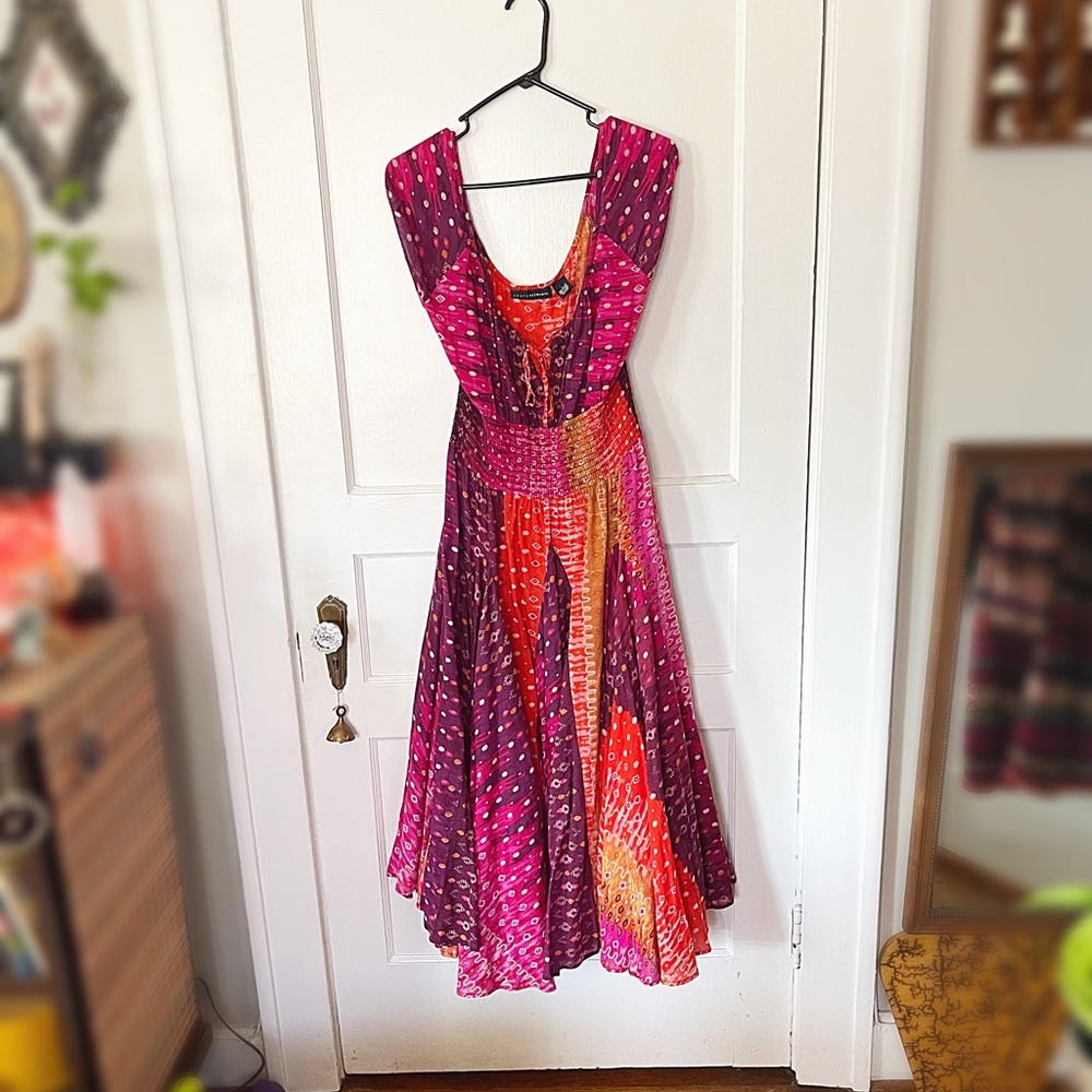 grace elements patchwork full skirt dress